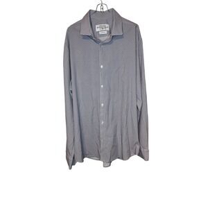 Mizzen+Main Men's Shirt Trim Fit Leeward Collection Plaid Button Down Gray Sz.XL